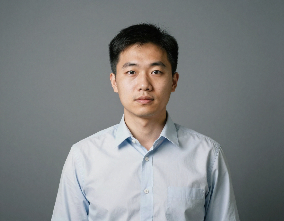 Client styled for an office badge portrait at Trenduicollectio