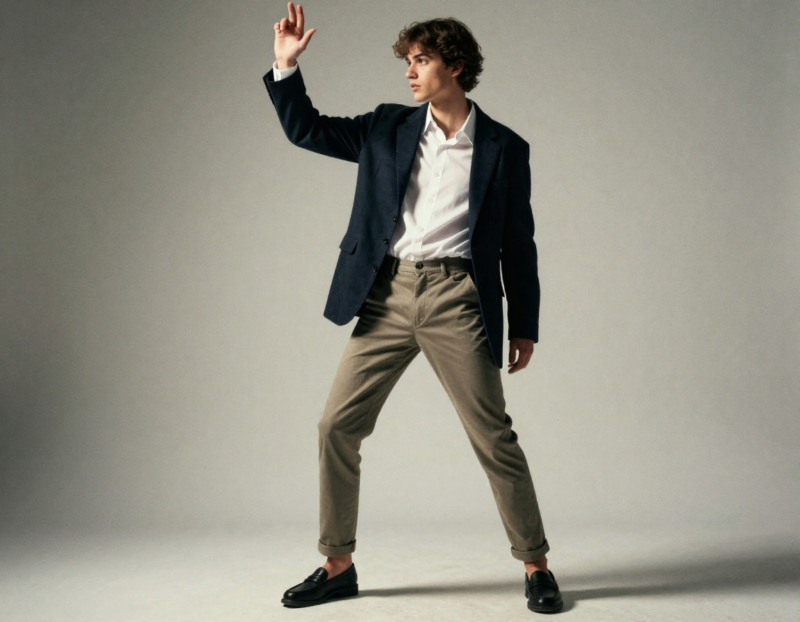 Student ID styling with relaxed blazer at Trenduicollectio